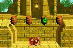 Donkey Kong Country (Game Boy Advance) screenshot: If you're lucky, this live-roulette-bonus will be very, very easy!