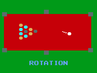 Pocket Billiards! (Odyssey 2) screenshot: Choosing the Rotation game.