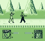 Sakigake Otokojuku: Meiōtō Kessen (Game Boy) screenshot: I must face this opponent and the next without a rest. This guy gives as good as he gets.