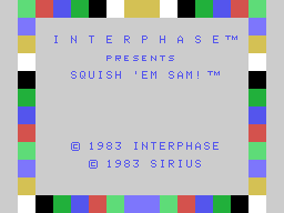 Squish 'em (ColecoVision) screenshot: Title screen