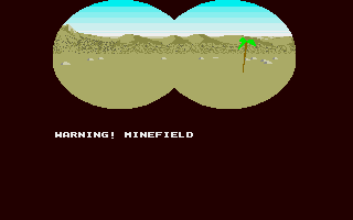 Sherman M4 (Amiga) screenshot: Minefield ahead!