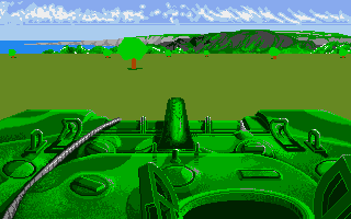 Sherman M4 (Amiga) screenshot: Turret view