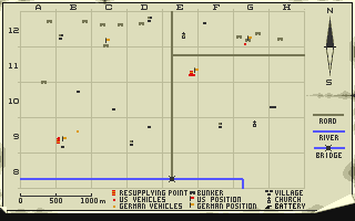 Sherman M4 (Amiga) screenshot: The strategic map