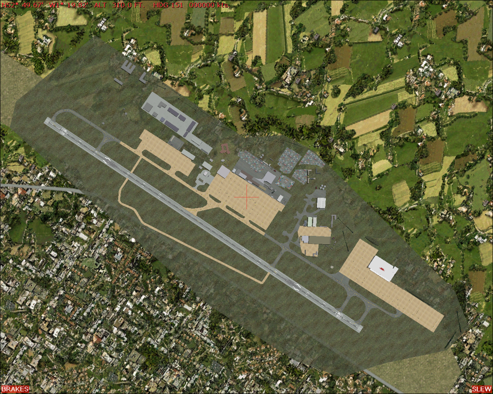 GB Airports (Windows) screenshot: East Midlands - top-down overview