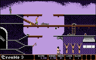 Dark Castle (Amiga) screenshot: Trouble 3