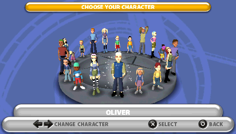 Thrillville (PSP) screenshot: Character select