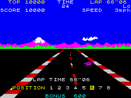 Pole Position (ZX Spectrum) screenshot: Pole position version.