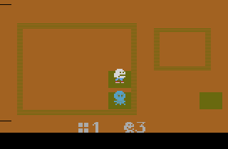 Qb (Atari 2600) screenshot: I was hit by an enemy