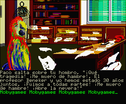 Amazon (MSX) screenshot: Paco the parrot