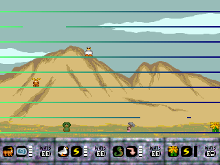 Bunion Canyon (Atari ST) screenshot: Duck is in the lead