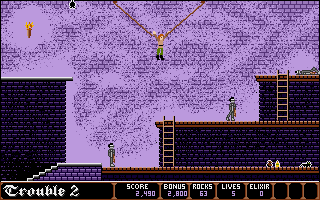 Dark Castle (Amiga) screenshot: Trouble 2