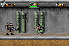 CT Special Forces (Game Boy Advance) screenshot: Machine gun enemy