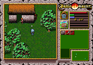 Battle Master (Genesis) screenshot: As an orc, attacking village II