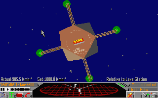 Frontier: Elite II (Atari ST) screenshot: rear view