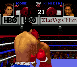 Boxing Legends of the Ring (Genesis) screenshot: Blocking high