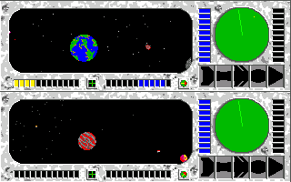 Galactic Invasion (Amiga) screenshot: Looks like I found Earth