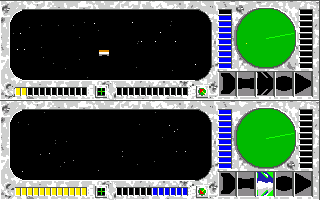 Galactic Invasion (Amiga) screenshot: Once destroyed the warhead part can be collected