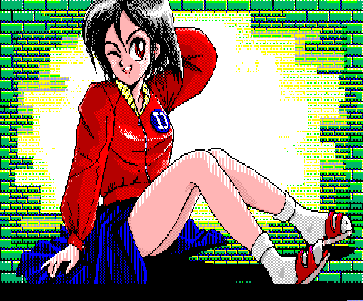 Cybernetic Hi-School (MSX) screenshot: Yuri's hobby is sports