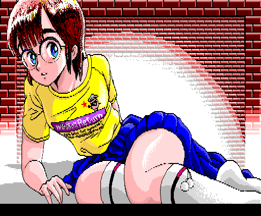 Cybernetic Hi-School (MSX) screenshot: Interesting socks..