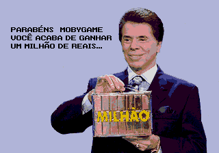 Show do Milhão (Genesis) screenshot: Congratulations MobyGame (I could only enter 8 letters), you've just won a million Reais!