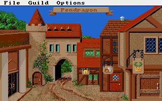 Phantasie III: The Wrath of Nikademus (Amiga) screenshot: Pendragon city