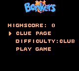 Disney's Bonkers: Wax Up! (Game Gear) screenshot: Options screen.