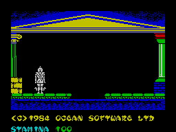 Gift from the Gods (ZX Spectrum) screenshot: Starting location.