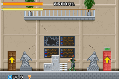 Ninja Five-O (Game Boy Advance) screenshot: The red doors require a key
