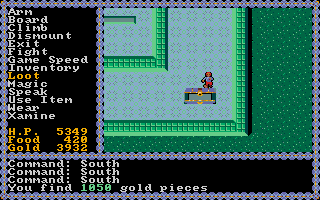 Questron II (Amiga) screenshot: Demo - Opening a chest