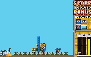 High Steel (Amiga) screenshot: Start of level 2