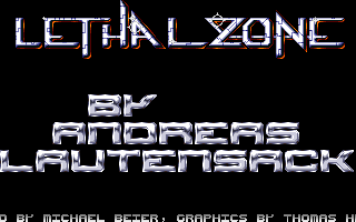 Lethal Zone (Amiga) screenshot: Credits screen