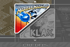 Marble Madness / Klax (Game Boy Advance) screenshot: Main title screen