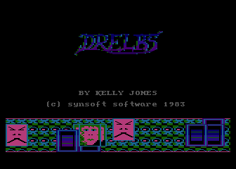 Drelbs (Atari 8-bit) screenshot: Title screen