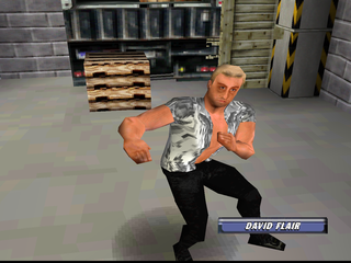 WCW Backstage Assault (PlayStation) screenshot: David Flair
