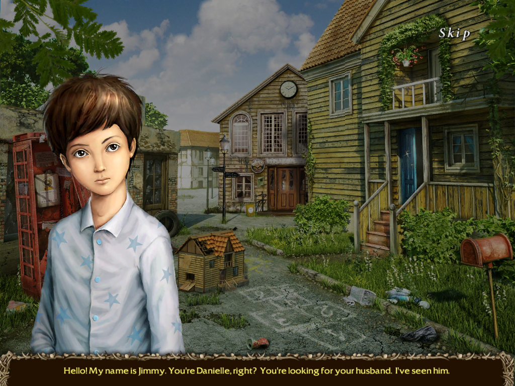 Stray Souls: Dollhouse Story (Collectors Edition) (iPad) screenshot: Talking to the boy