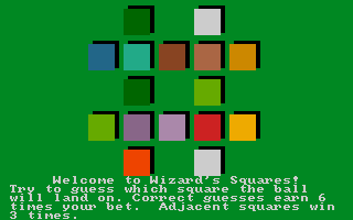 Questron II (Amiga) screenshot: Casino game: Wizard's squares
