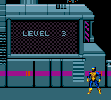 X-Men: Mojo World (Game Gear) screenshot: Level 3, Cyclops joins the party.