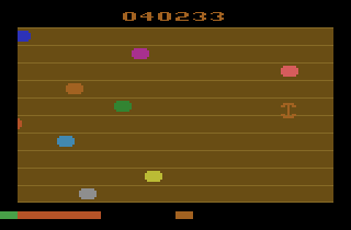 SCSIcide (Atari 2600) screenshot: Playing level 4 but I'm not doing so well.
