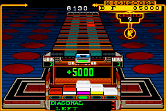 Marble Madness / Klax (Game Boy Advance) screenshot: Klax: later levels require you to get diagonal klaxes.