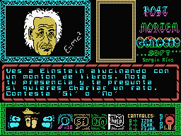 Post Mortem (MSX) screenshot: Meeting Einstein