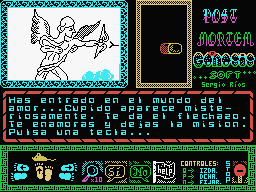 Post Mortem (MSX) screenshot: Death screen - Cupid