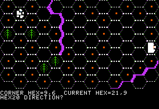 Napoleon's Campaigns: 1813 & 1815 (Apple II) screenshot: Some orders are issued on typical hex maps.