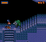 Disney's Bonkers: Wax Up! (Game Gear) screenshot: Level three, "Fright's Gallery".