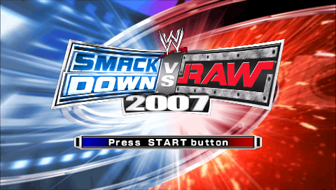 WWE Smackdown vs. Raw 2007 (PSP) screenshot: Title screen