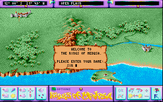 Rings of Medusa (Amiga) screenshot: Map section