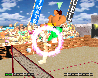 V-Ball: Beach Volley Heroes (PlayStation) screenshot: Special move!