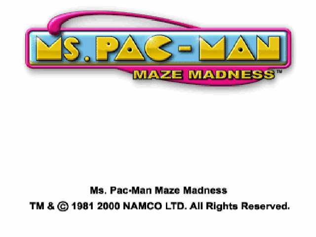 Ms. Pac-Man Maze Madness (PlayStation) screenshot: Title