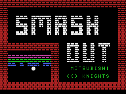 Smash Out (MSX) screenshot: Title screen
