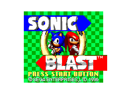 Sonic Blast (SEGA Master System) screenshot: The title screen, ported straight from Game Gear