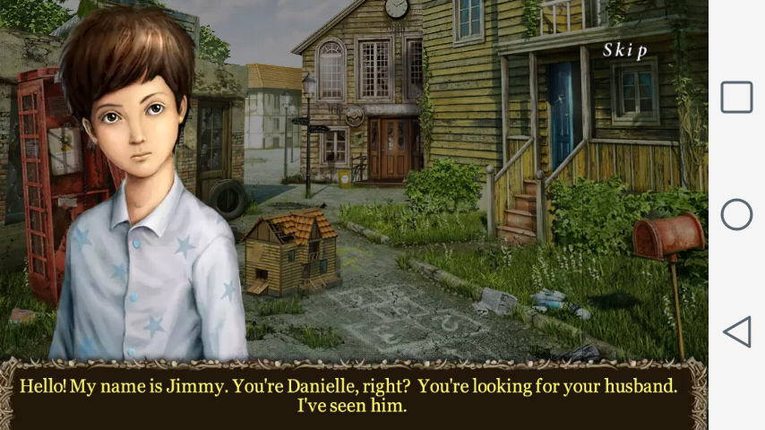 Stray Souls: Dollhouse Story (Collectors Edition) (Android) screenshot: Talking to the boy